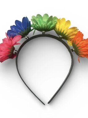 Rainbow Colorful Floral Flower Headband for Kids